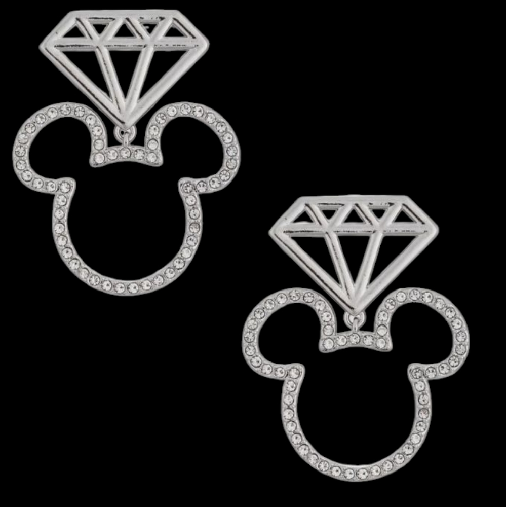 Baublebar x Disney Mickey Mouse Diamons Outline Drop Earring